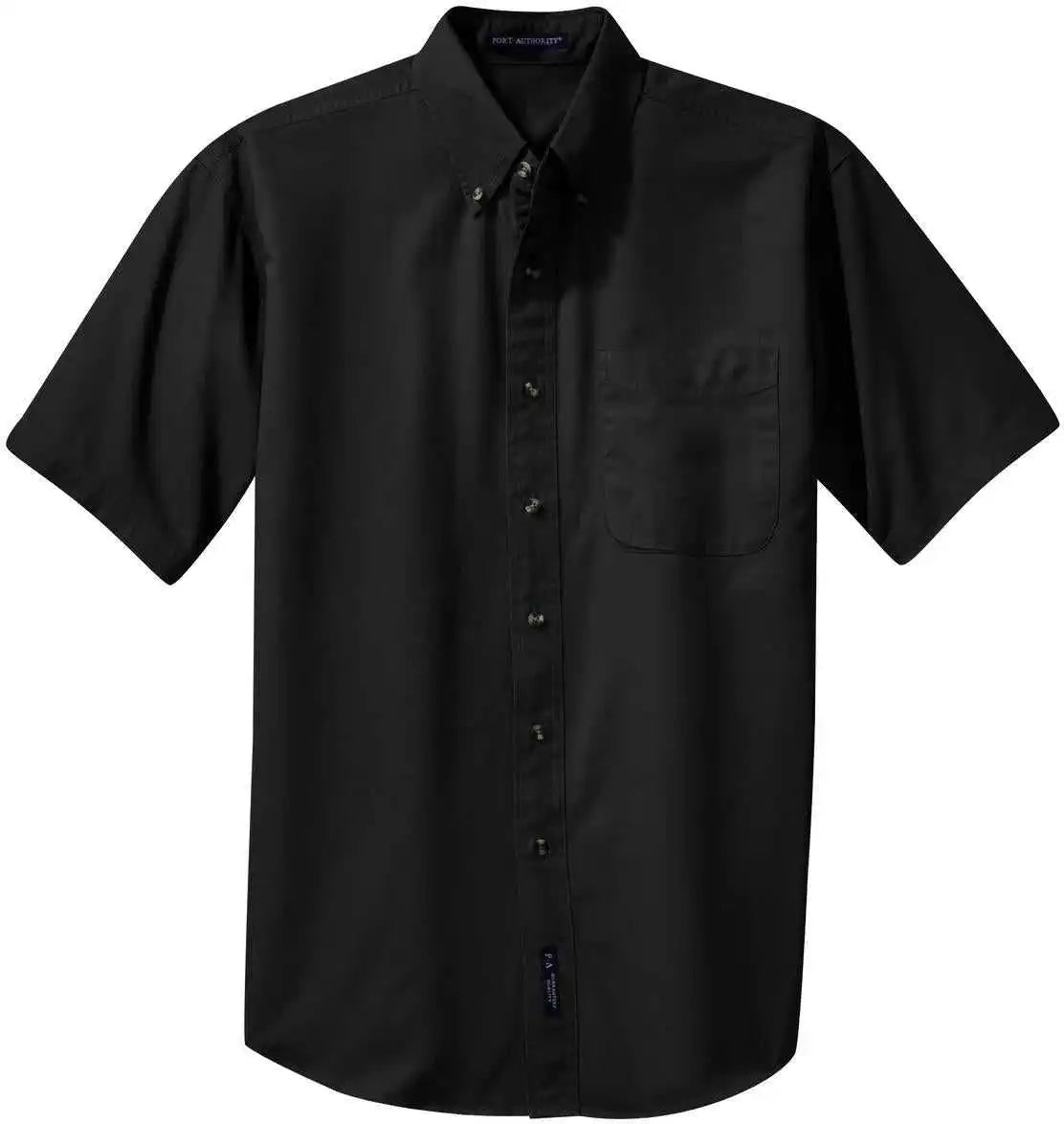 Port Authority S500t Short Sleeve Twill Shirt Black