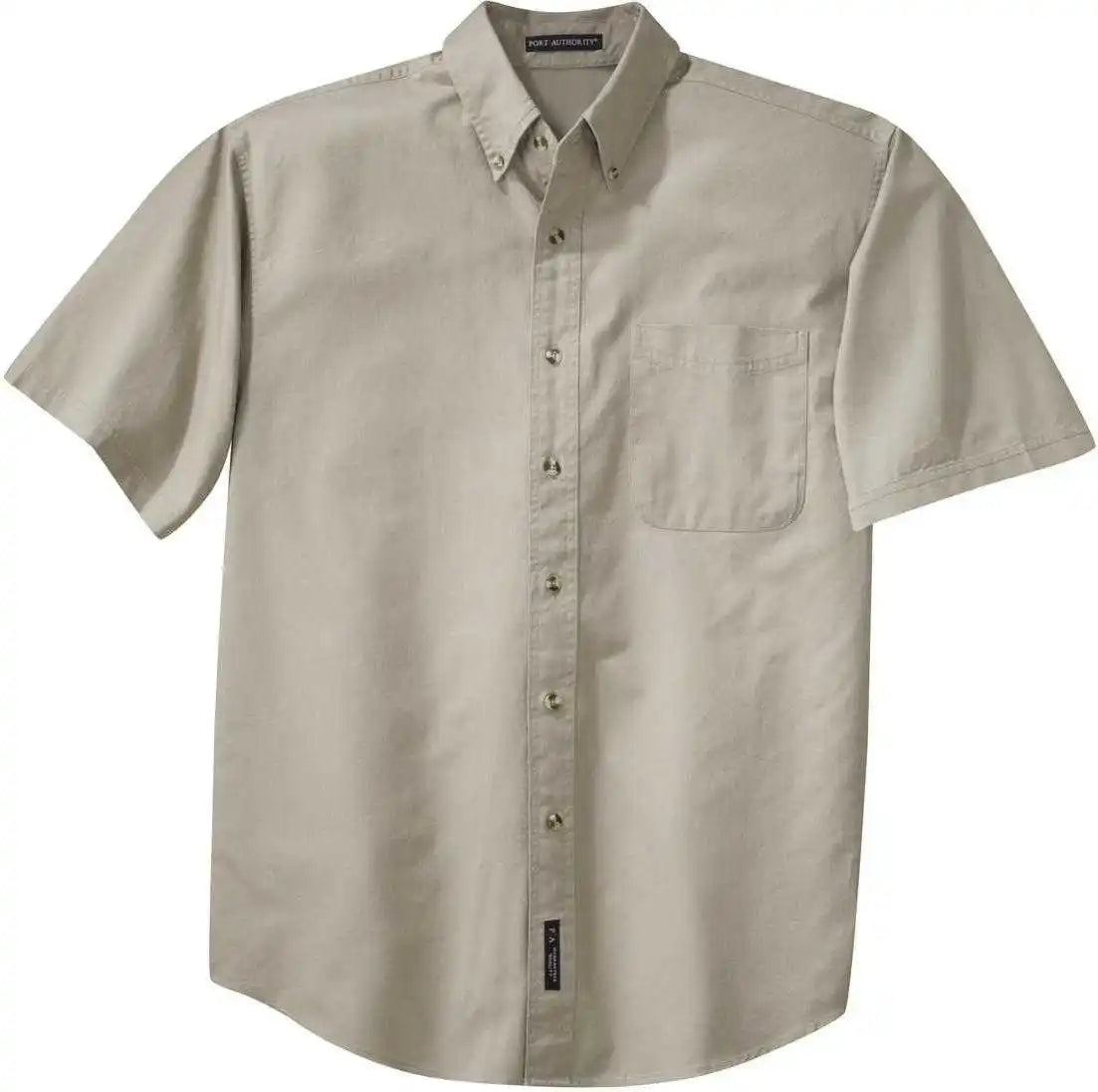 Port Authority S500t Short Sleeve Twill Shirt Stone