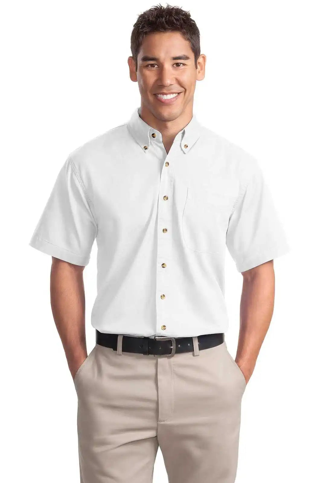 Port Authority S500t Short Sleeve Twill Shirt - White