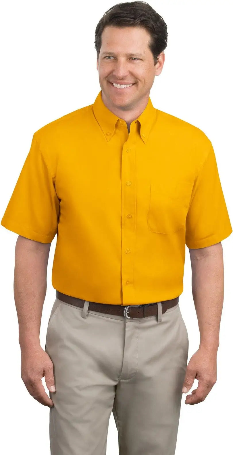 Port Authority S508 Short Sleeve Easy Care Shirt - Gold - Adult Xs