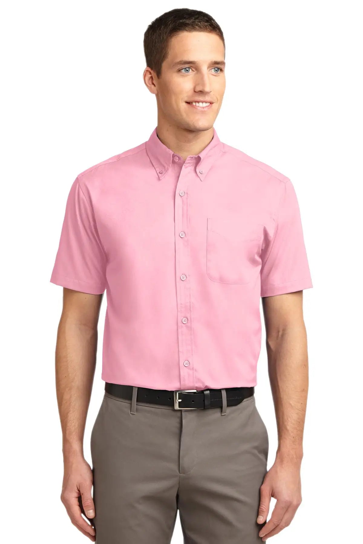 Port Authority S508 Short Sleeve Easy Care Shirt - Light Pink - Adult Xs