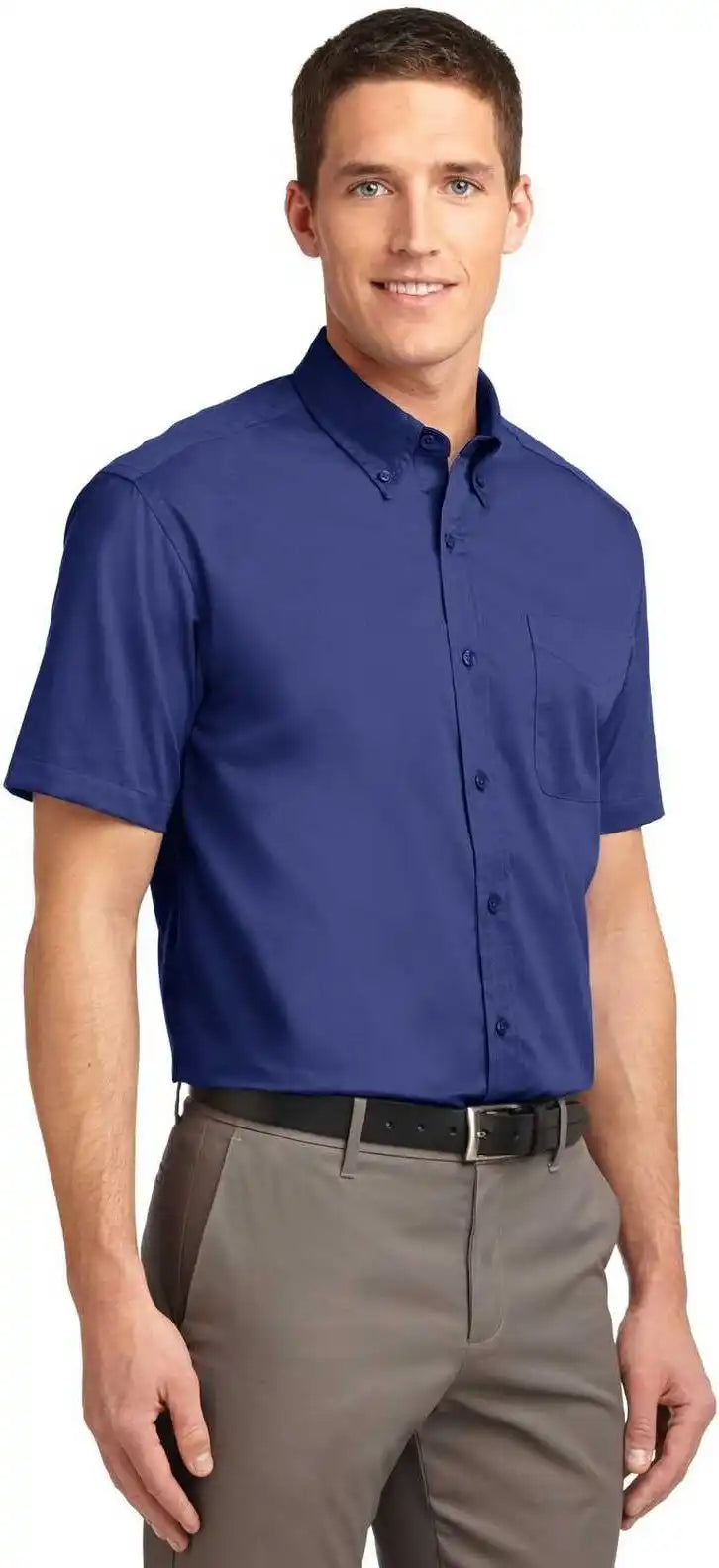 Port Authority S508 Short Sleeve Easy Care Shirt Mediterranean Blue