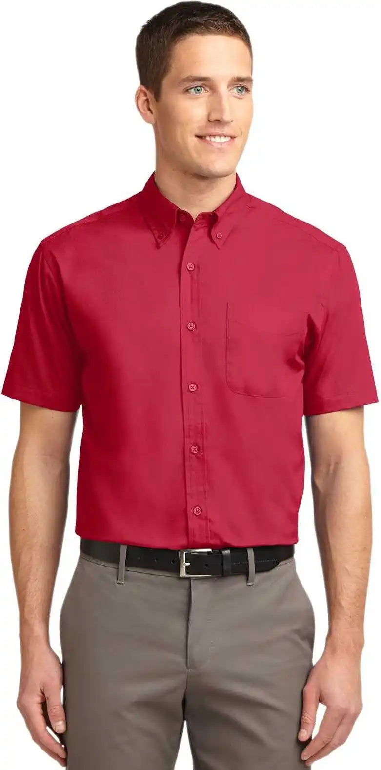 Port Authority S508 Short Sleeve Easy Care Shirt - Red Light Stone