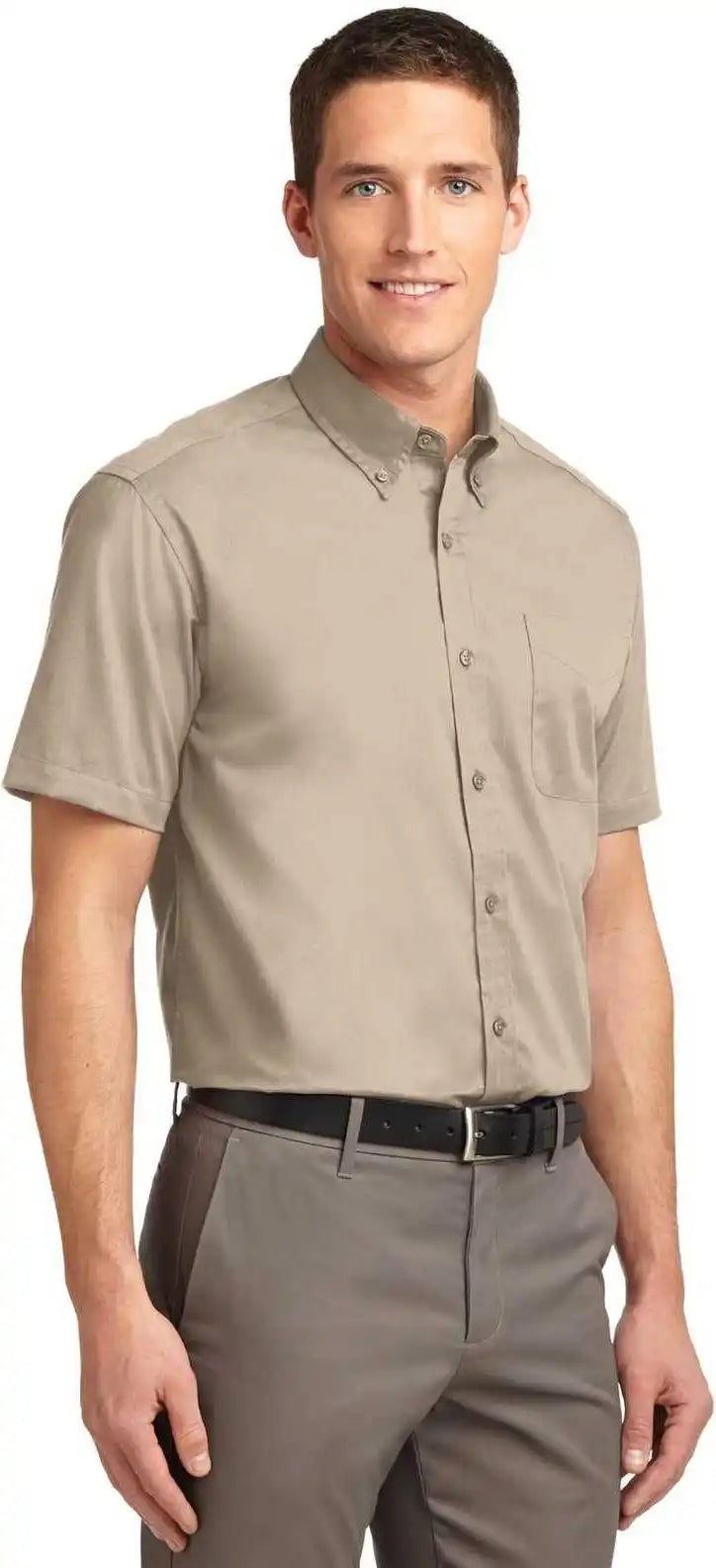 Port Authority S508 Short Sleeve Easy Care Shirt Stone