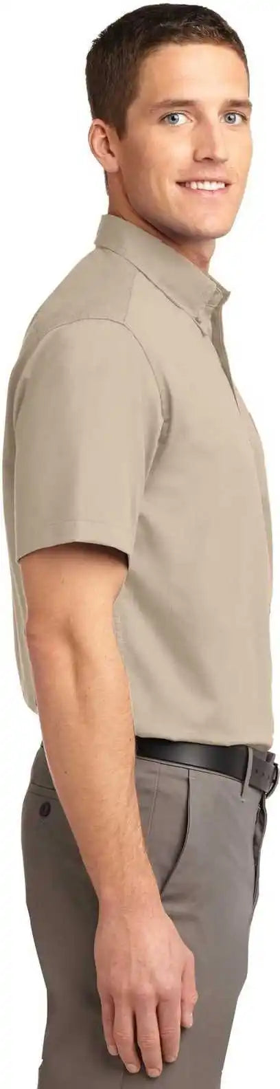 Port Authority S508 Short Sleeve Easy Care Shirt Stone