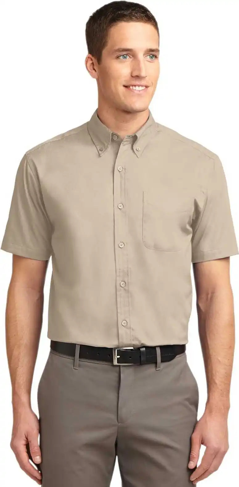 Port Authority S508 Short Sleeve Easy Care Shirt - Stone