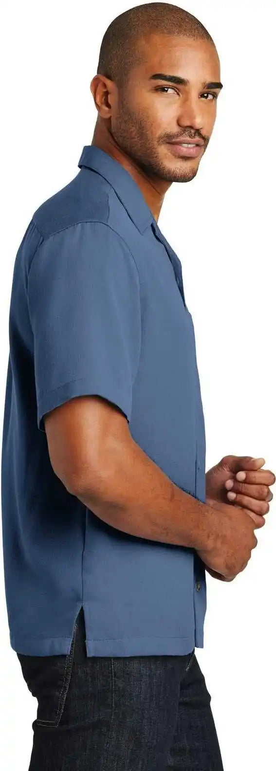 Port Authority S535 Easy Care Camp Shirt Blue