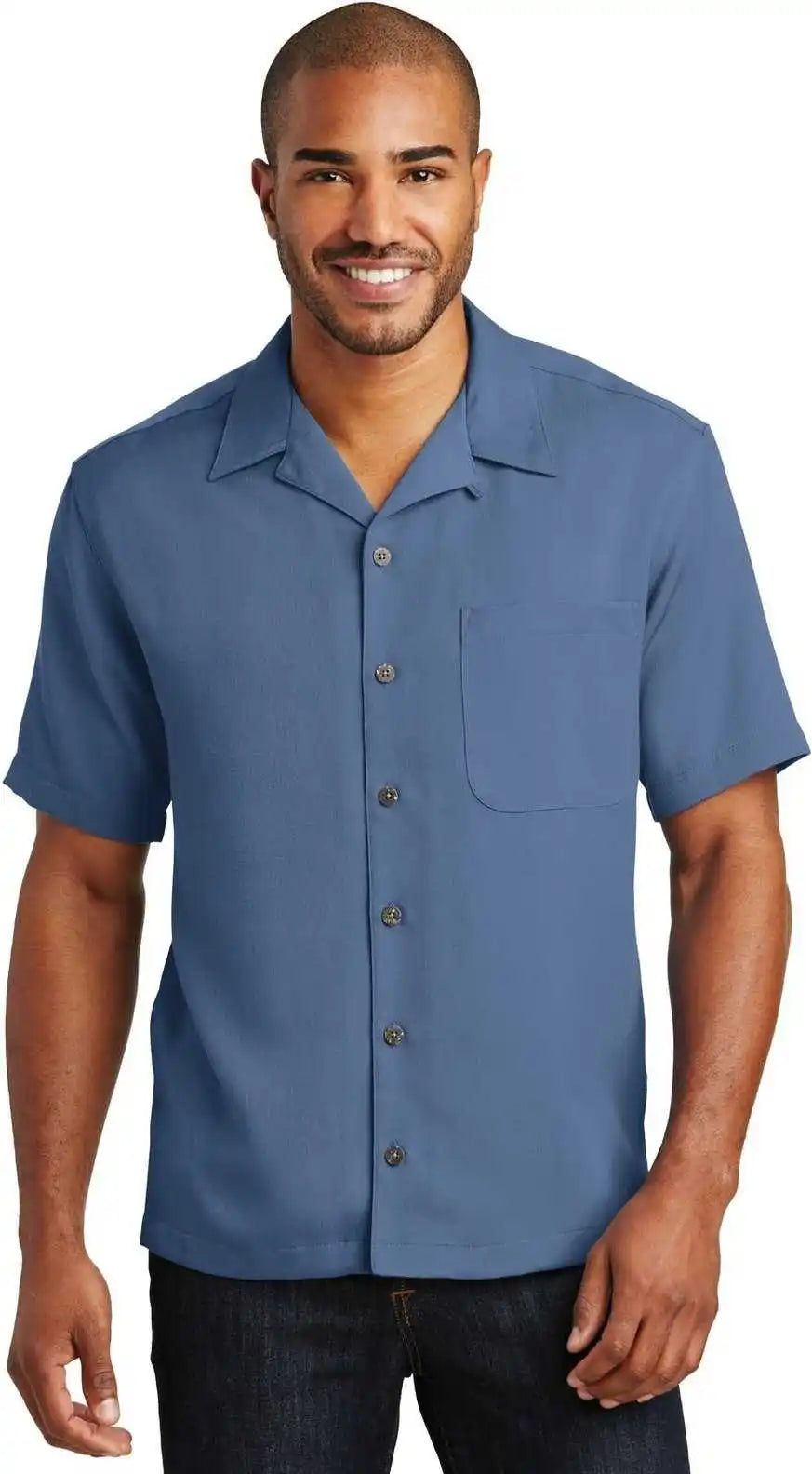 Port Authority S535 Easy Care Camp Shirt Blue