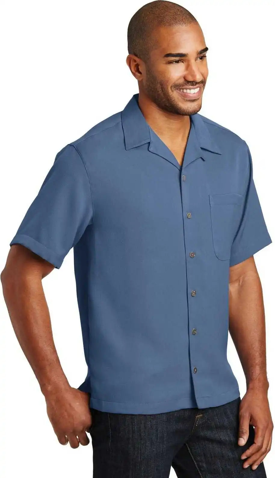 Port Authority S535 Easy Care Camp Shirt Blue