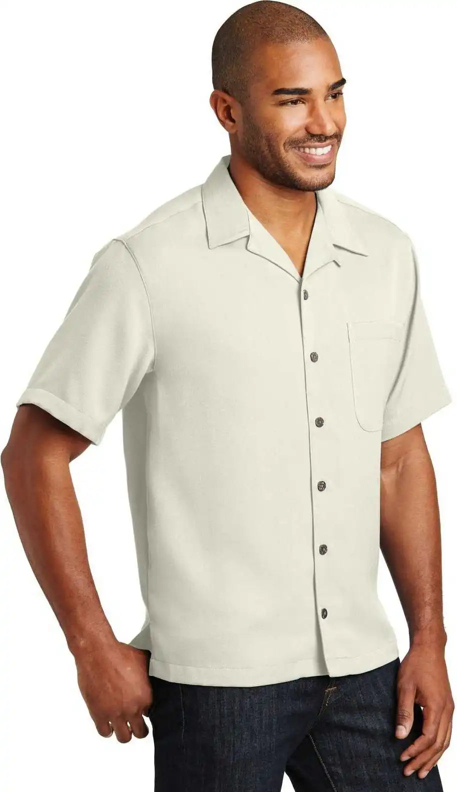 Port Authority S535 Easy Care Camp Shirt Ivory