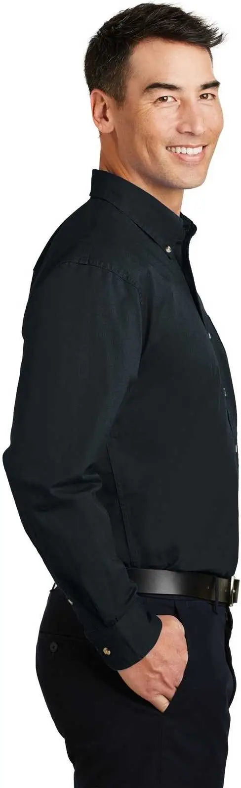 Port Authority S600t Long Sleeve Twill Shirt - Classic Navy