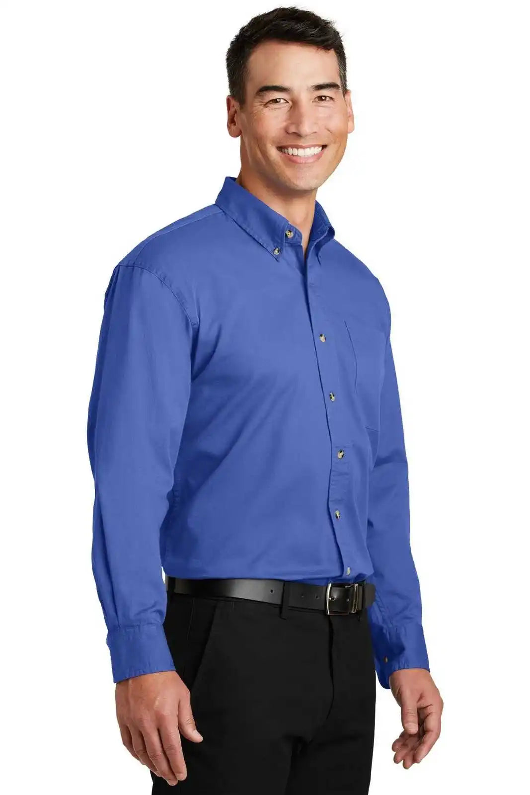 Port Authority S600t Long Sleeve Twill Shirt - Faded Blue