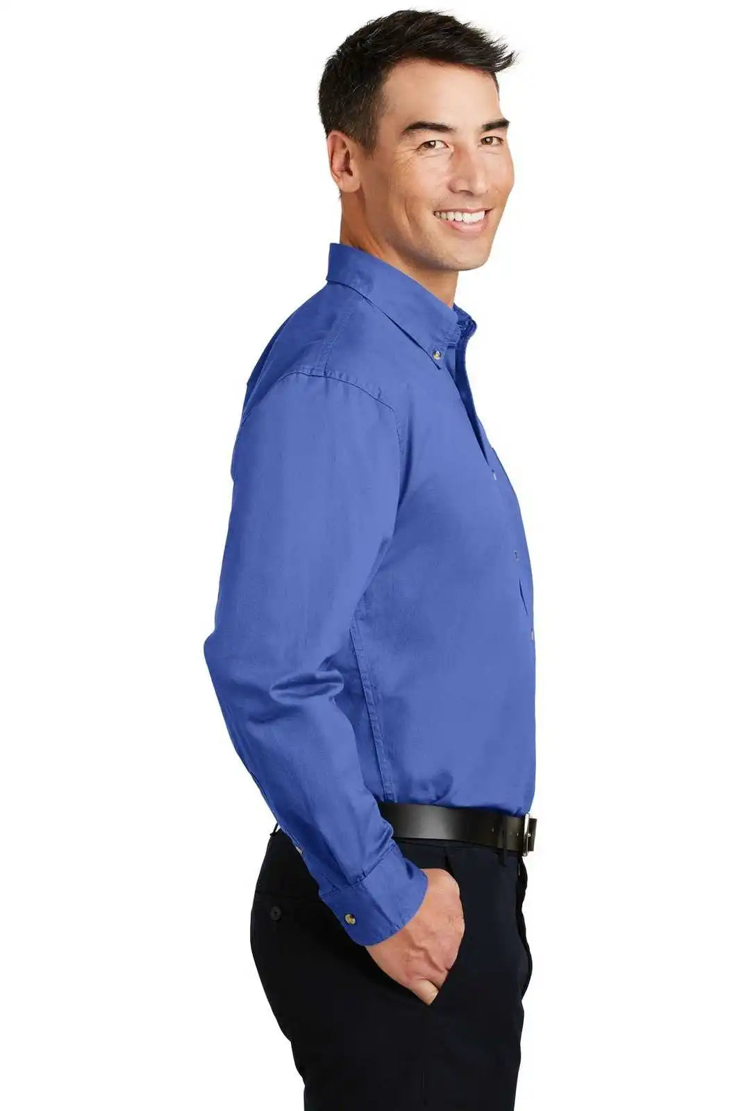 Port Authority S600t Long Sleeve Twill Shirt - Faded Blue