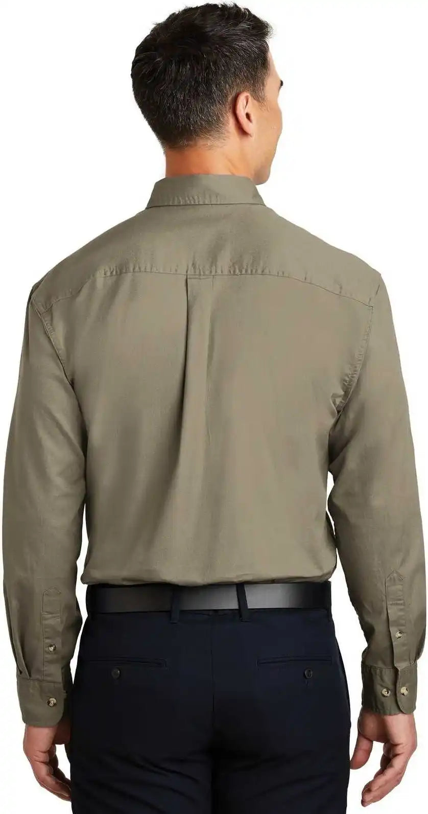 Port Authority S600t Long Sleeve Twill Shirt Khaki