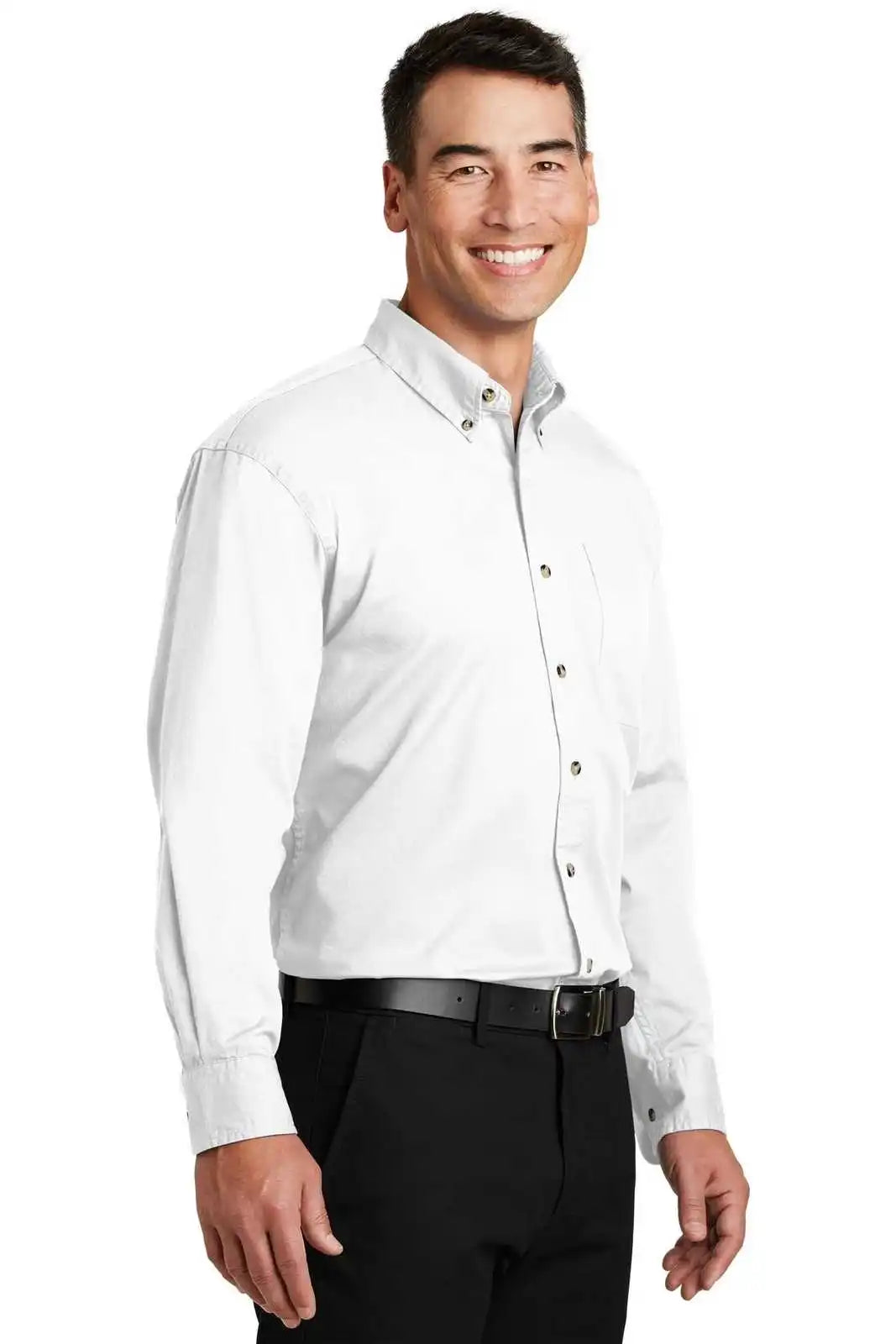 Port Authority S600t Long Sleeve Twill Shirt - White