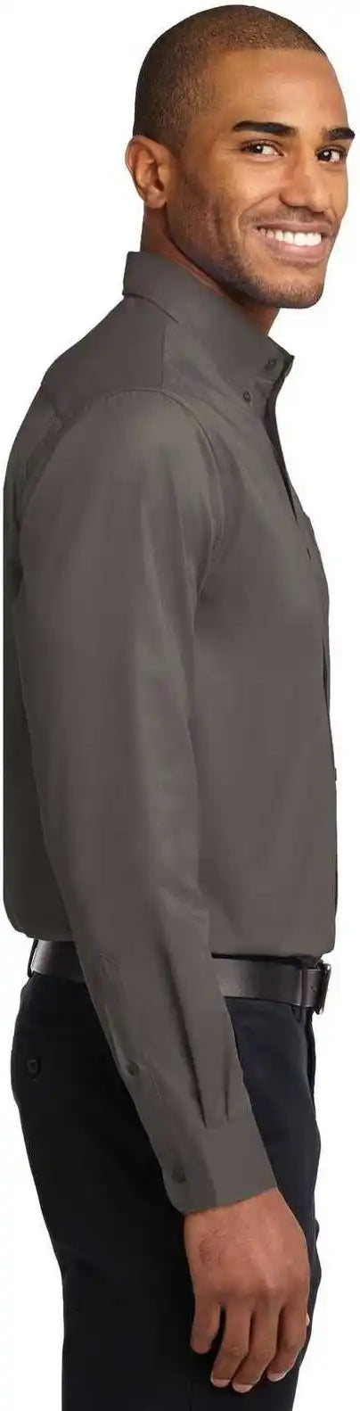 Port Authority S608 Long Sleeve Easy Care Shirt - Bark