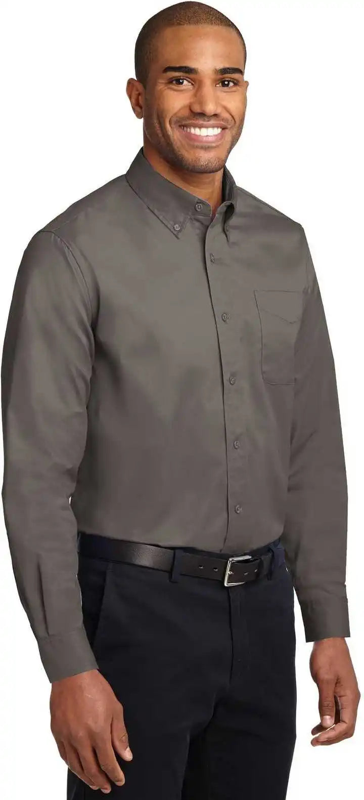 Port Authority S608 Long Sleeve Easy Care Shirt - Bark