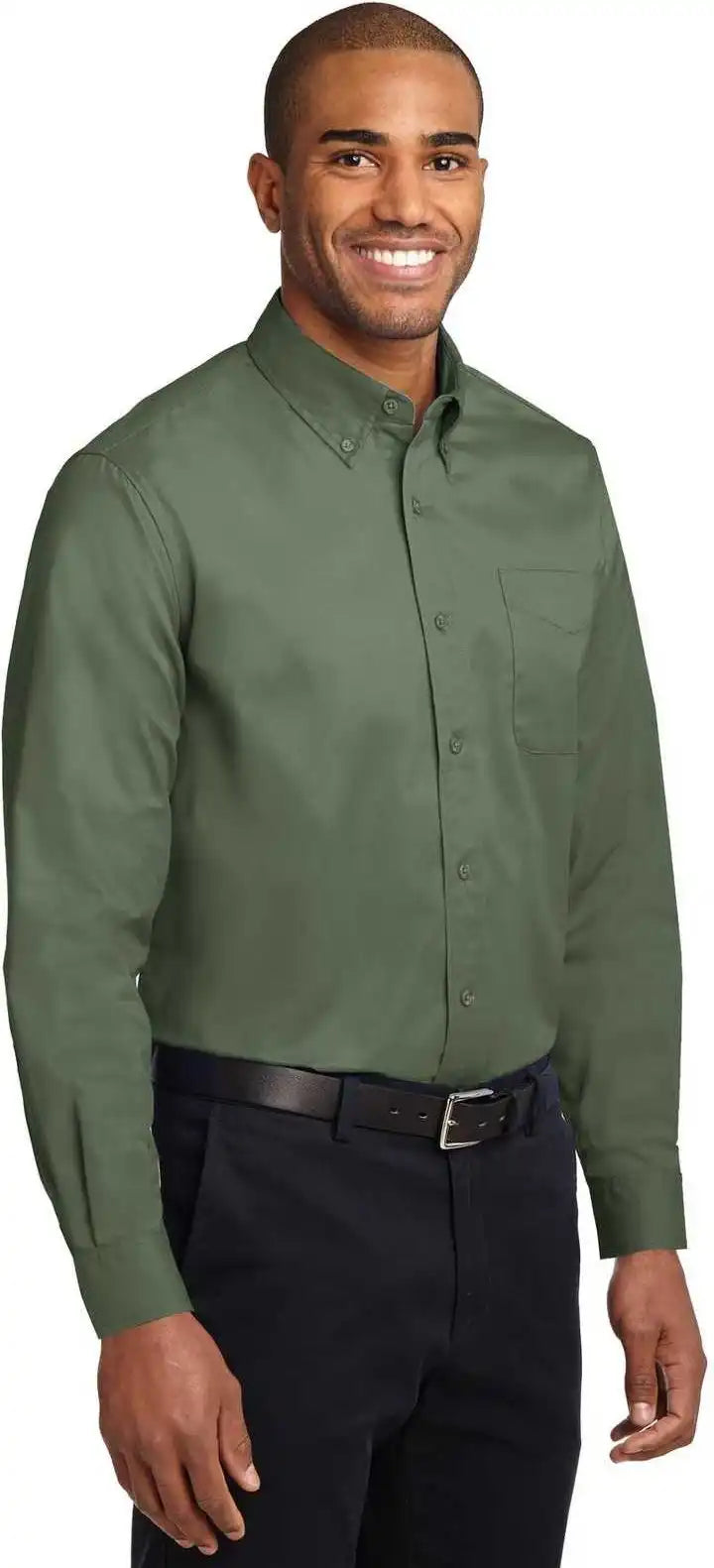 Port Authority S608 Long Sleeve Easy Care Shirt Clover Green