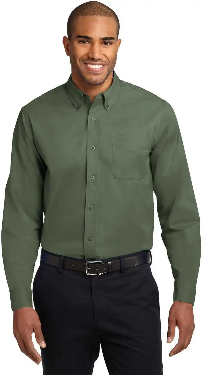 Port Authority S608 Long Sleeve Easy Care Shirt Clover Green