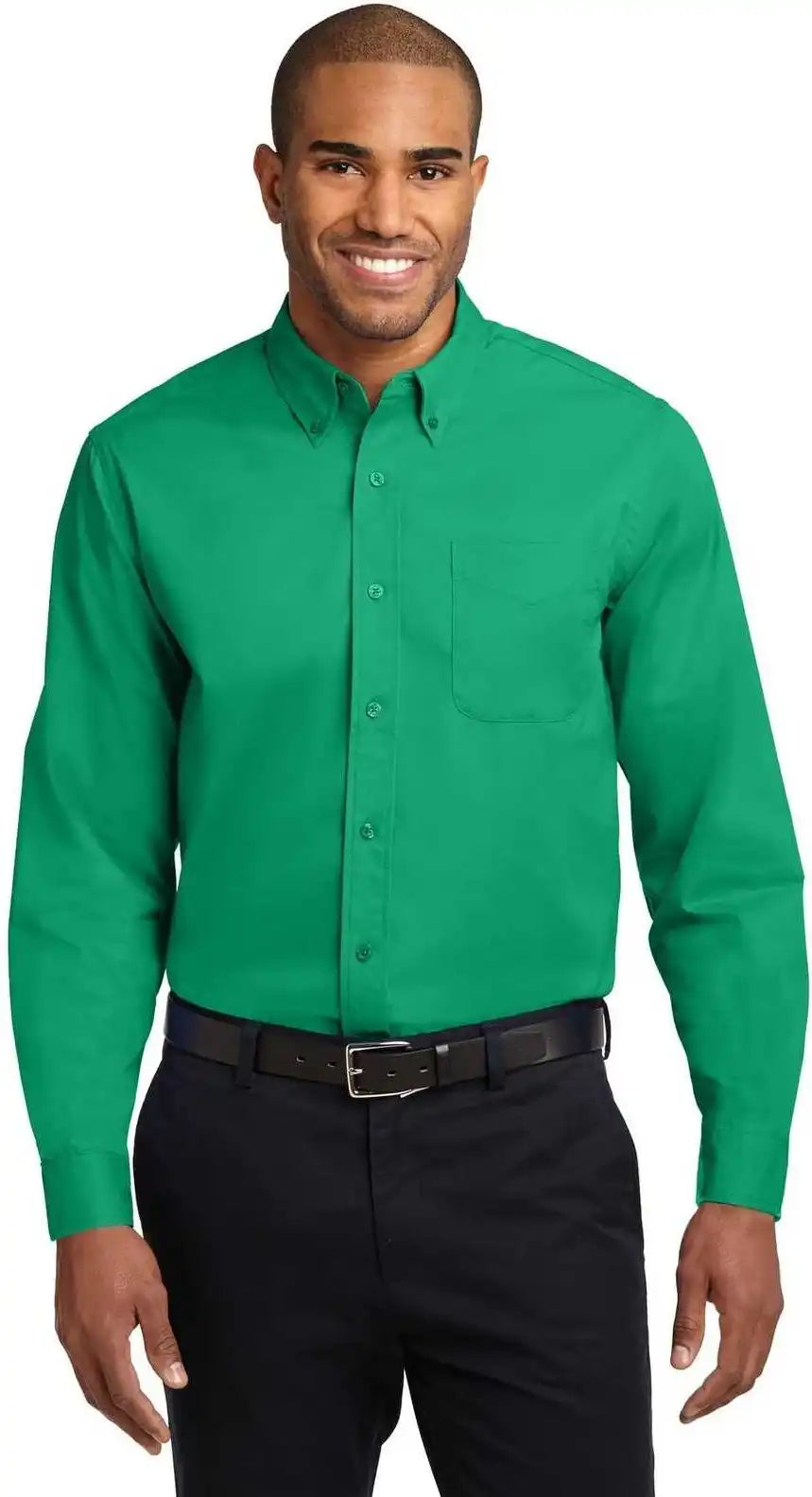 Port Authority S608 Long Sleeve Easy Care Shirt Court Green
