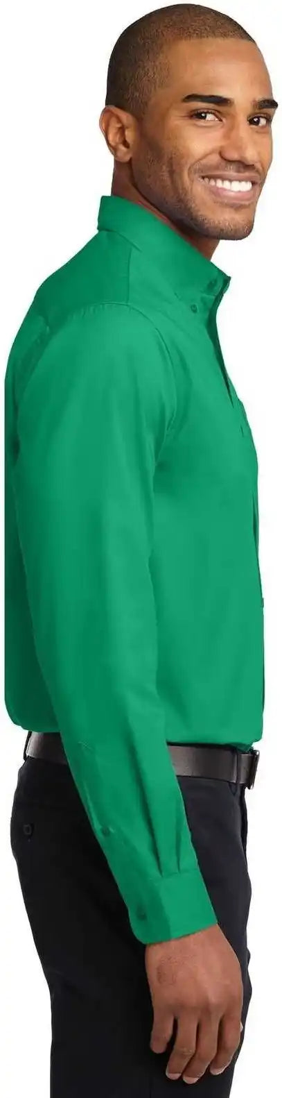 Port Authority S608 Long Sleeve Easy Care Shirt Court Green