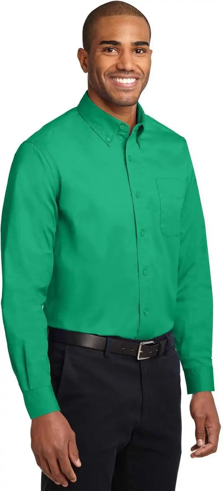 Port Authority S608 Long Sleeve Easy Care Shirt Court Green