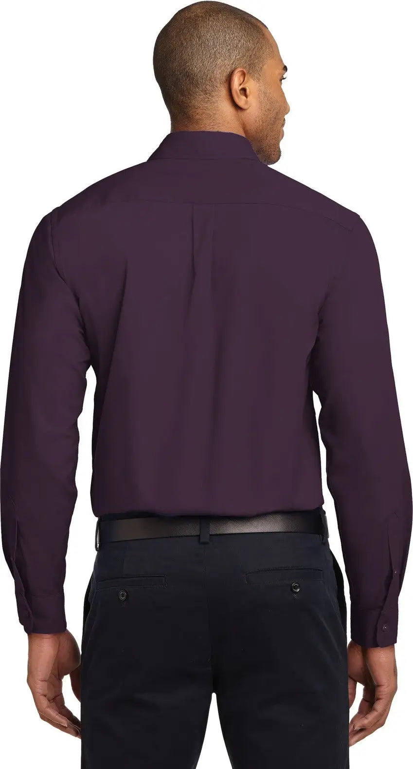 Port Authority S608 Long Sleeve Easy Care Shirt - Eggplant - Adult Xs