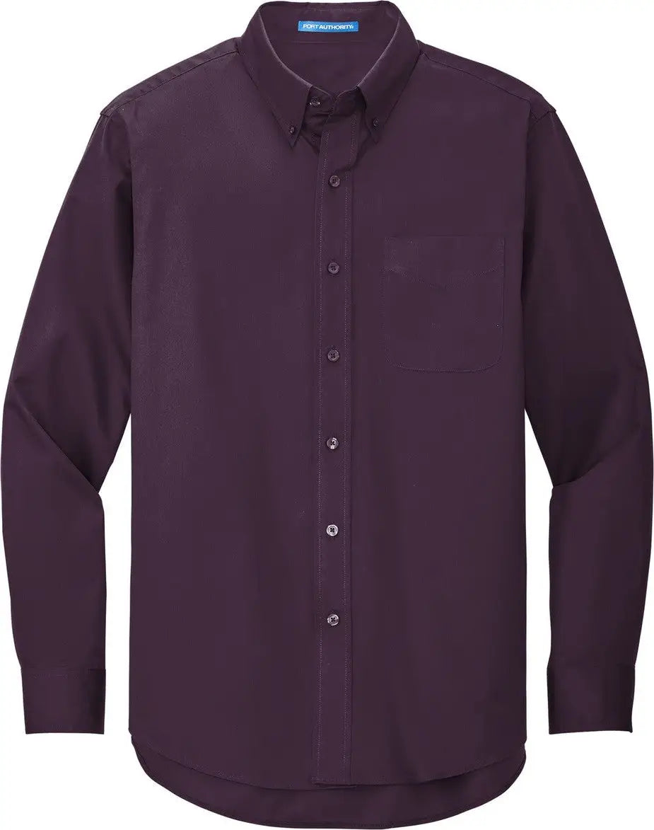 Port Authority S608 Long Sleeve Easy Care Shirt - Eggplant - Adult Xs