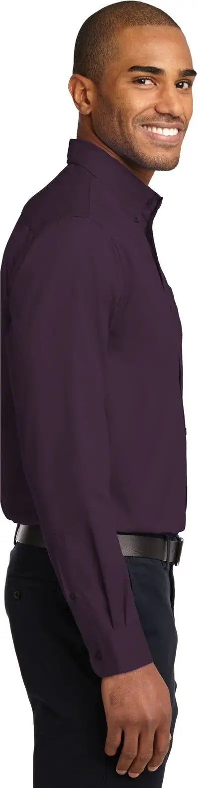 Port Authority S608 Long Sleeve Easy Care Shirt - Eggplant - Adult Xs