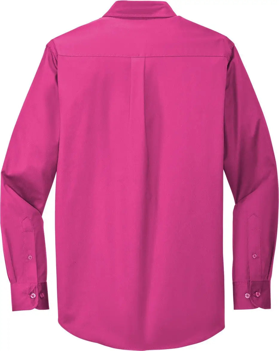 Port Authority S608 Long Sleeve Easy Care Shirt - Tropical Pink