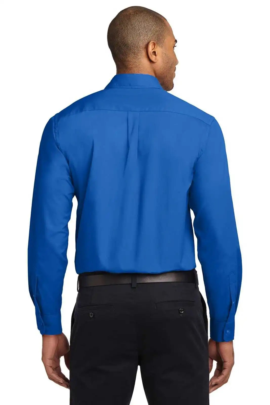 Port Authority S608es Extended Size Long Sleeve Easy Care Shirt - Strong Blue
