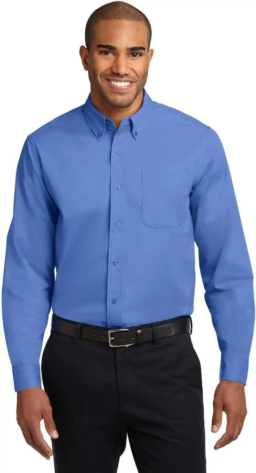 Port Authority S608es Extended Size Long Sleeve Easy Care Shirt - Ultramarine Blue