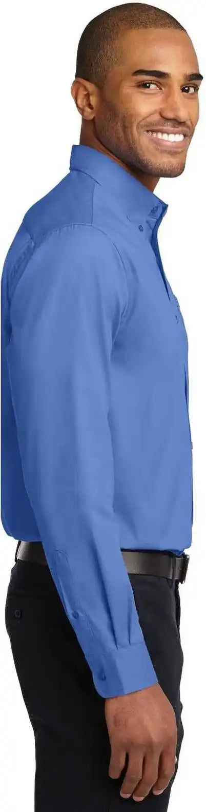 Port Authority S608es Extended Size Long Sleeve Easy Care Shirt - Ultramarine Blue