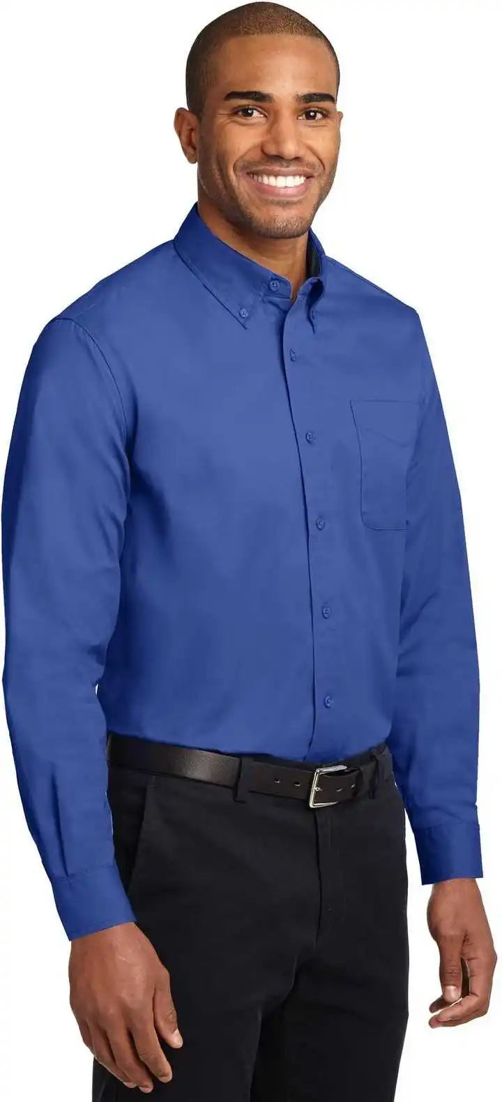 Port Authority S608es Extended Size Long Sleeve Easy Care Shirt - Royal Classic Navy