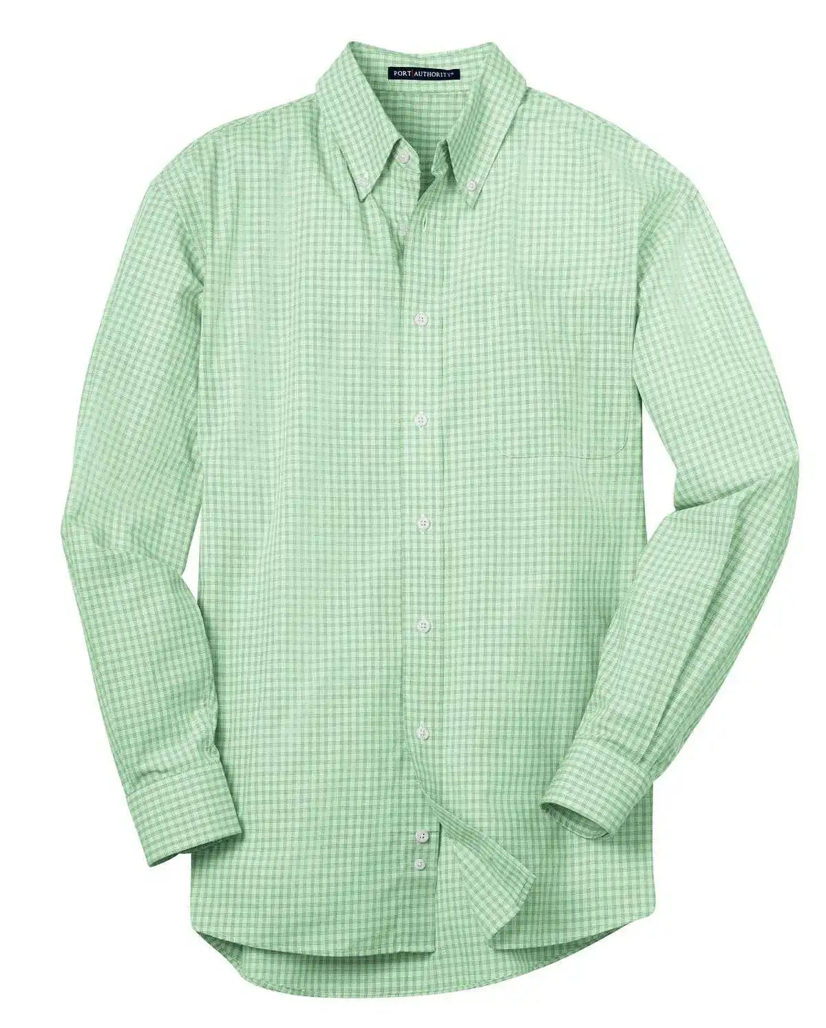 Port Authority S639 Plaid Pattern Easy Care Shirt - Green