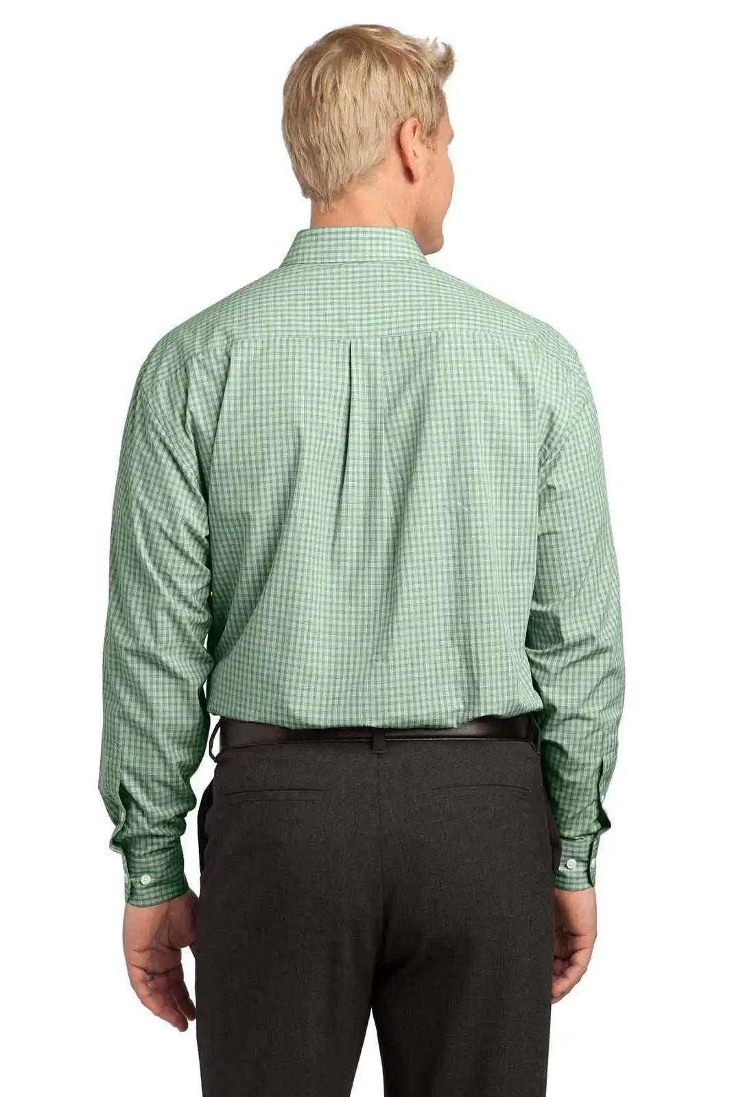Port Authority S639 Plaid Pattern Easy Care Shirt - Green