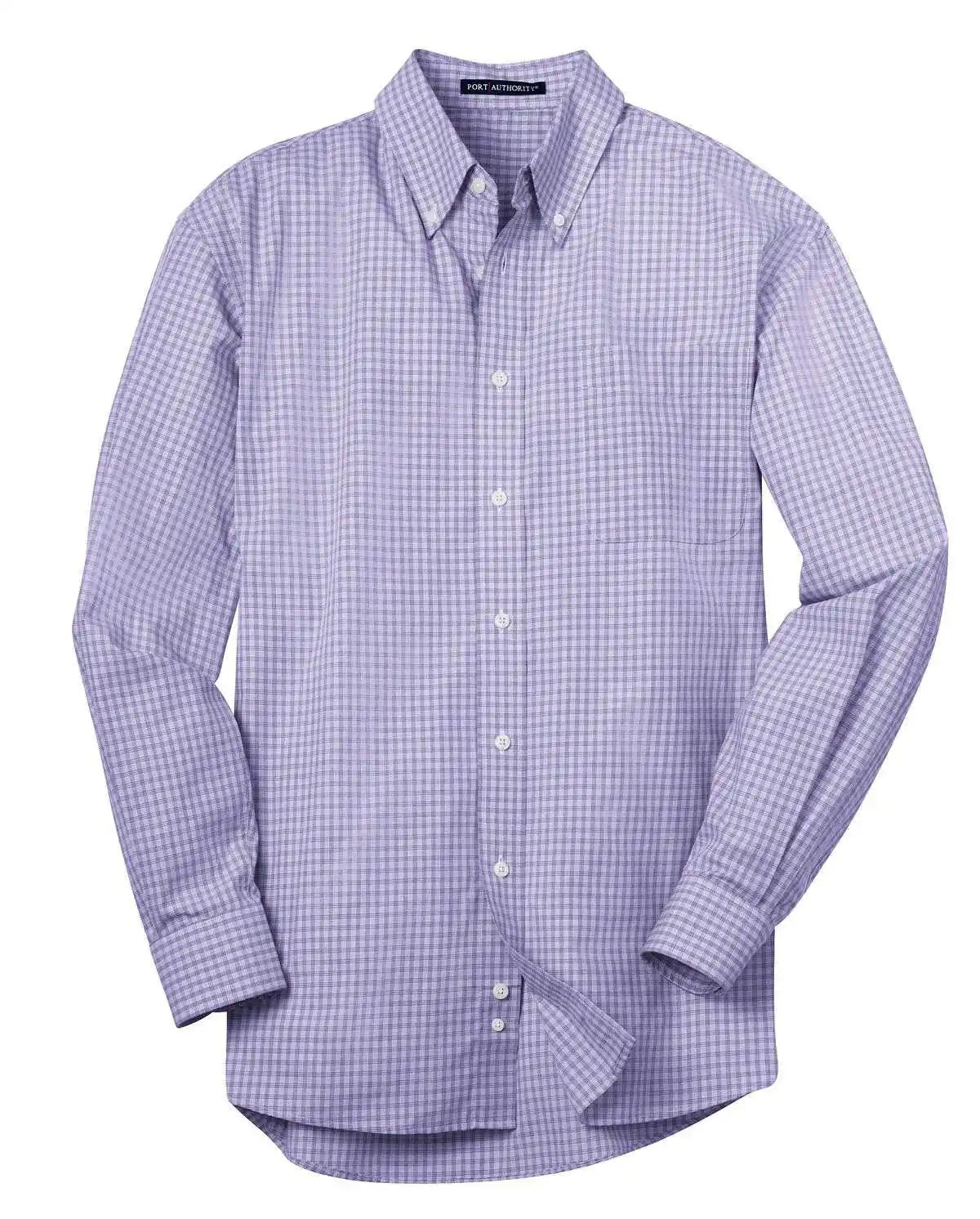 Port Authority S639 Plaid Pattern Easy Care Shirt - Purple