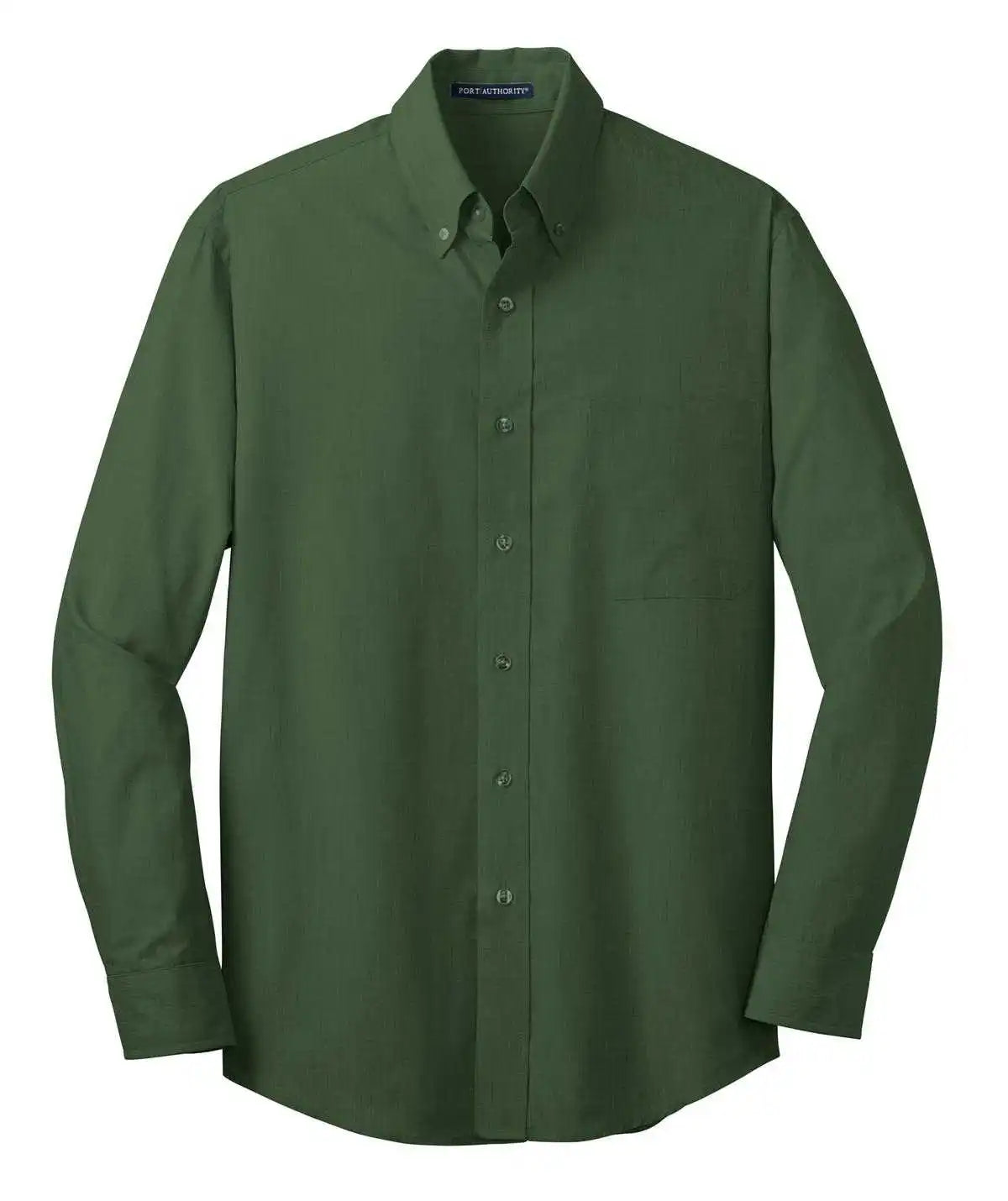 Port Authority S640 Crosshatch Easy Care Shirt - Dark Cactus Green