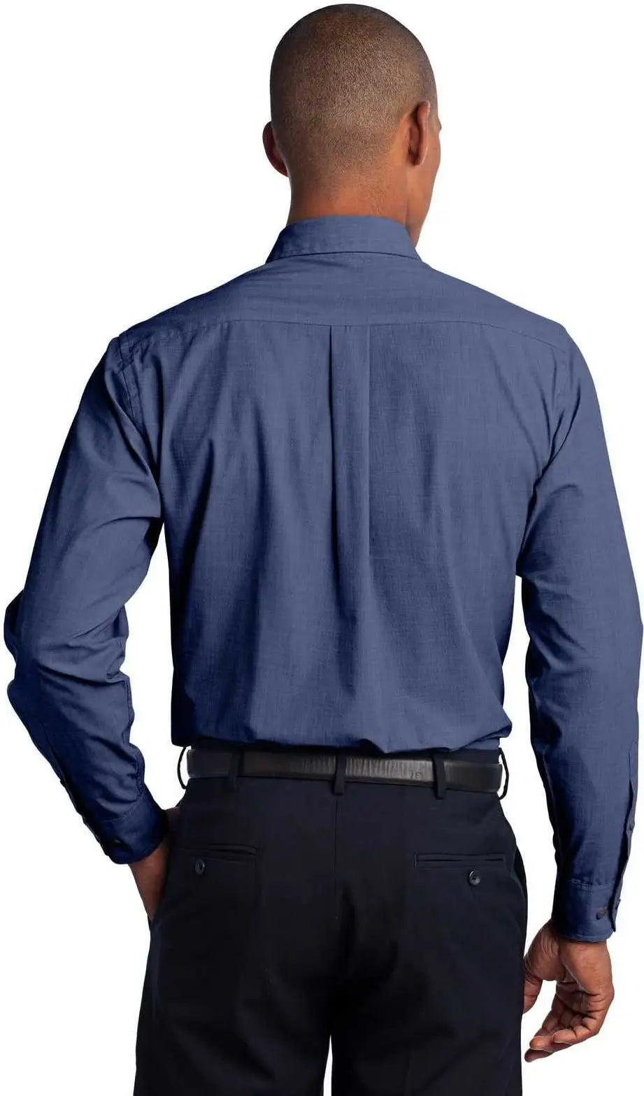 Port Authority S640 Crosshatch Easy Care Shirt - Deep Blue