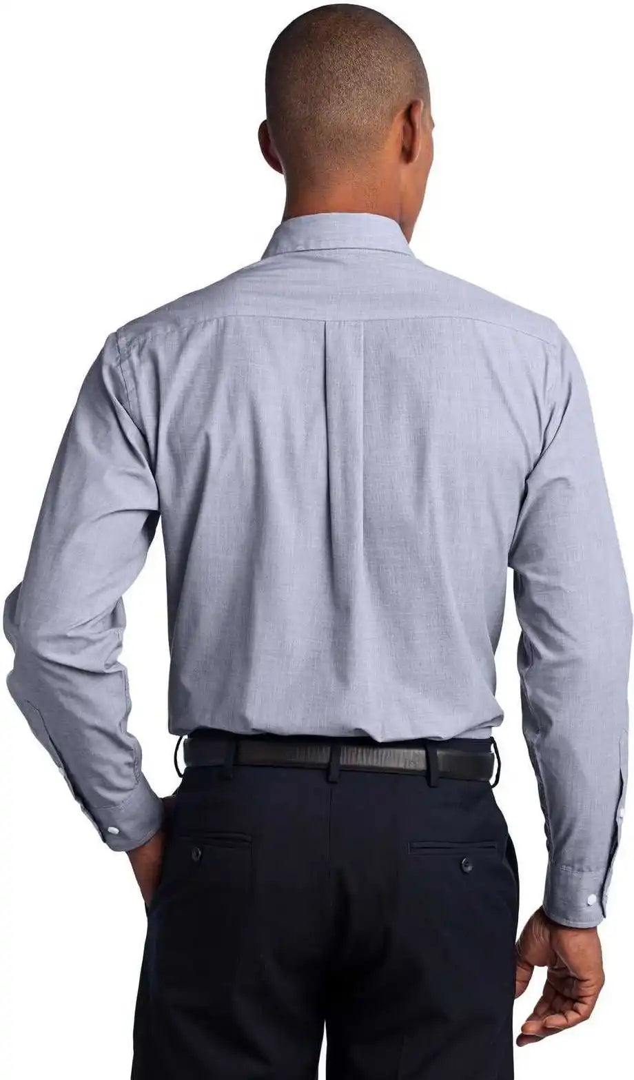 Port Authority S640 Crosshatch Easy Care Shirt - Navy Frost