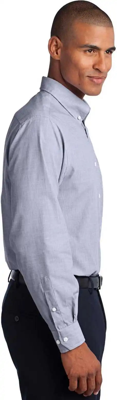 Port Authority S640 Crosshatch Easy Care Shirt Navy Frost