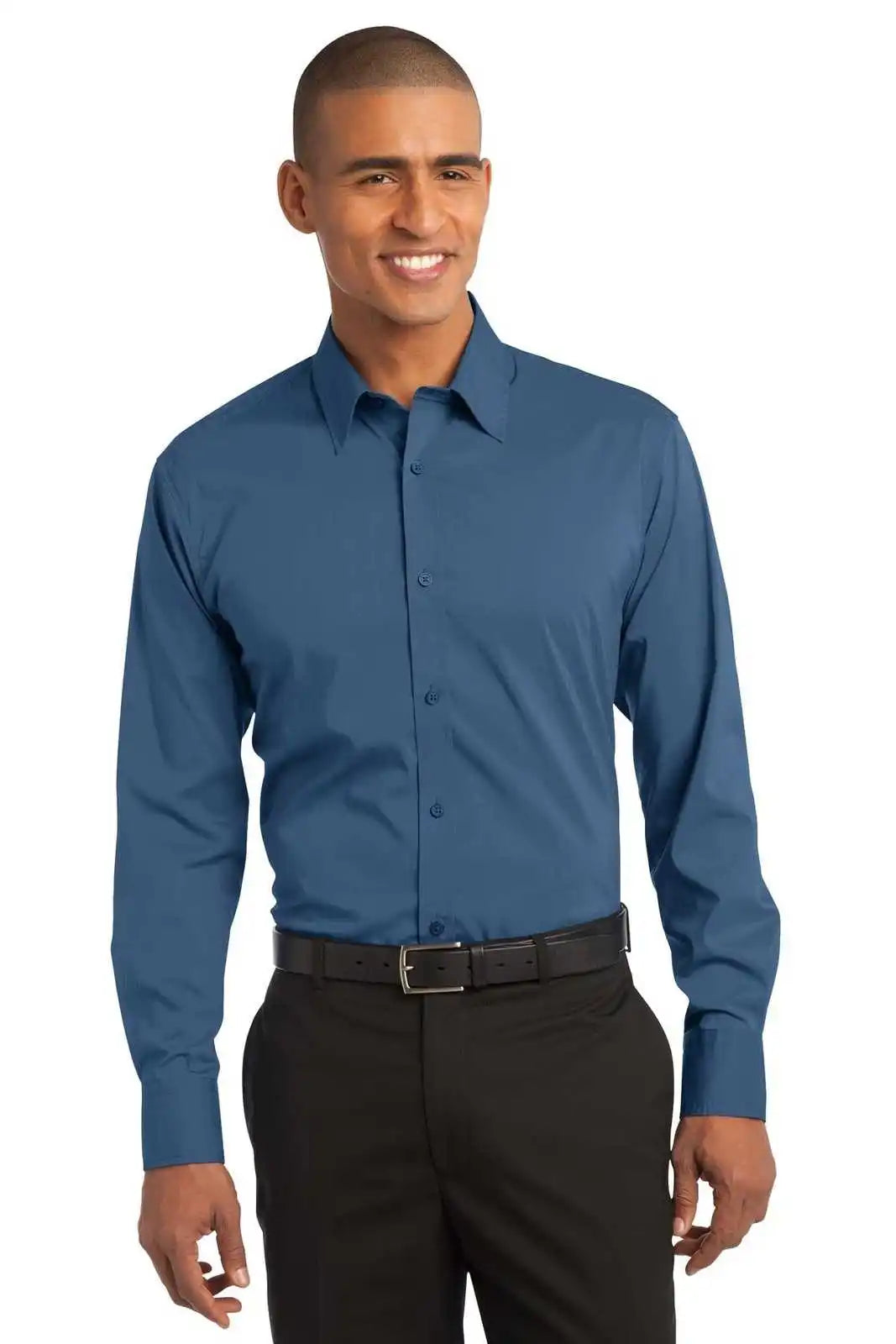 Port Authority S646 Stretch Poplin Shirt - Moonlight Blue