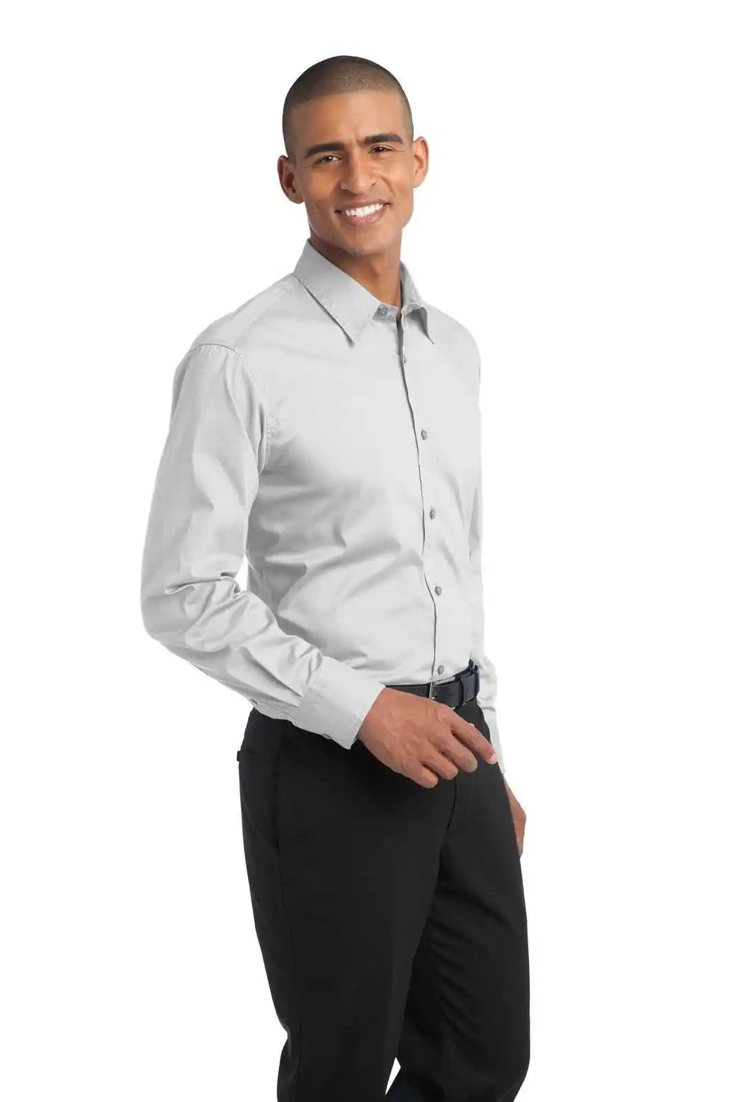 Port Authority S646 Stretch Poplin Shirt - White