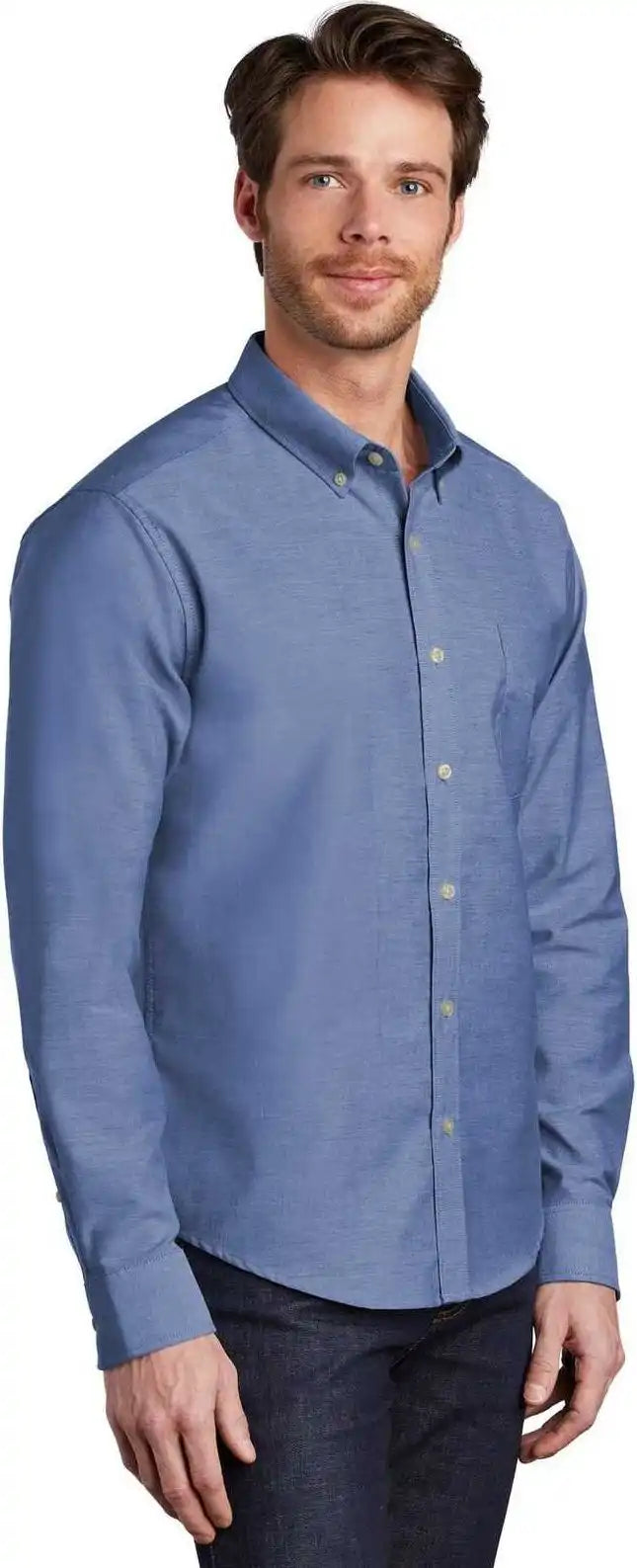 Port Authority S651 Untucked Fit Superpro Oxford Navy