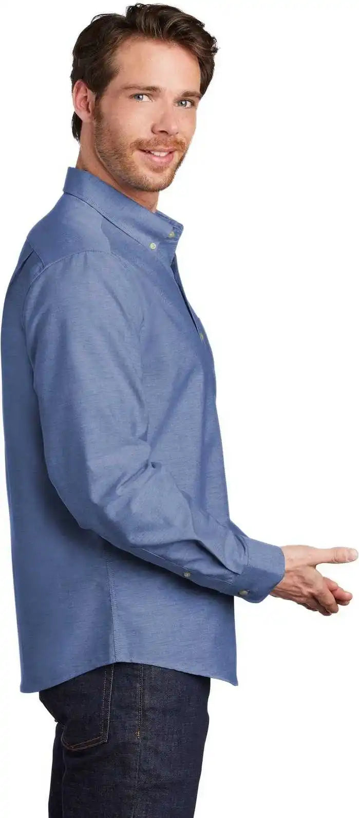 Port Authority S651 Untucked Fit Superpro Oxford Navy