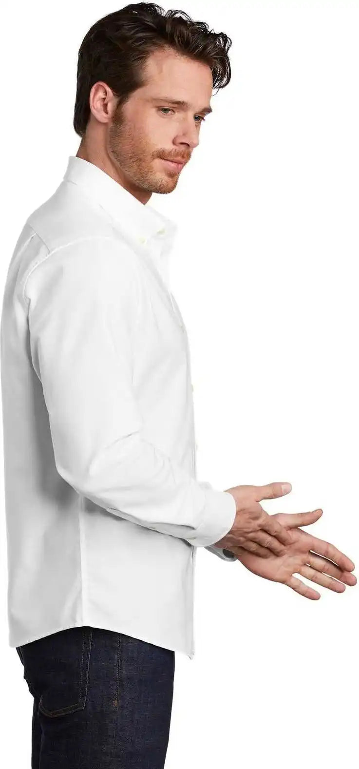 Port Authority S651 Untucked Fit Superpro Oxford White