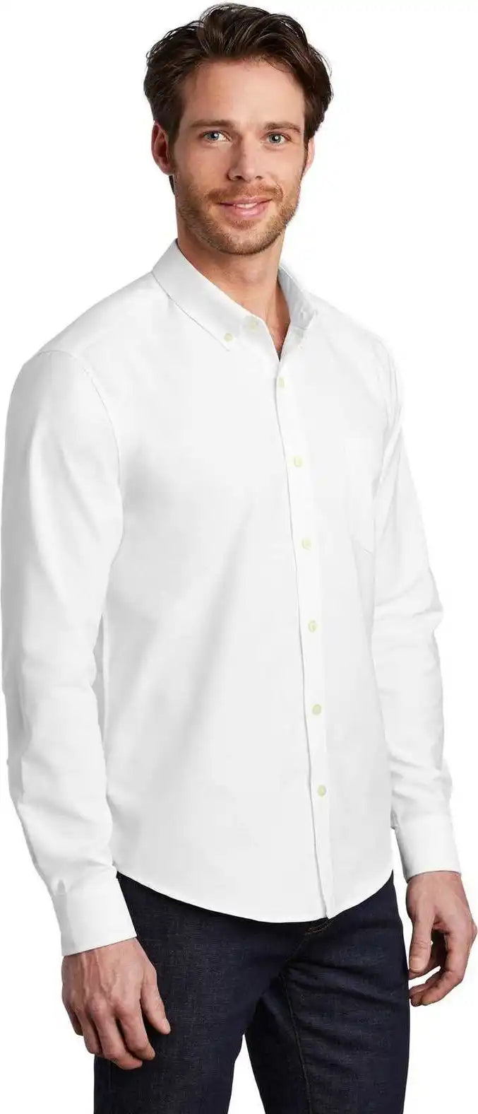 Port Authority S651 Untucked Fit Superpro Oxford White