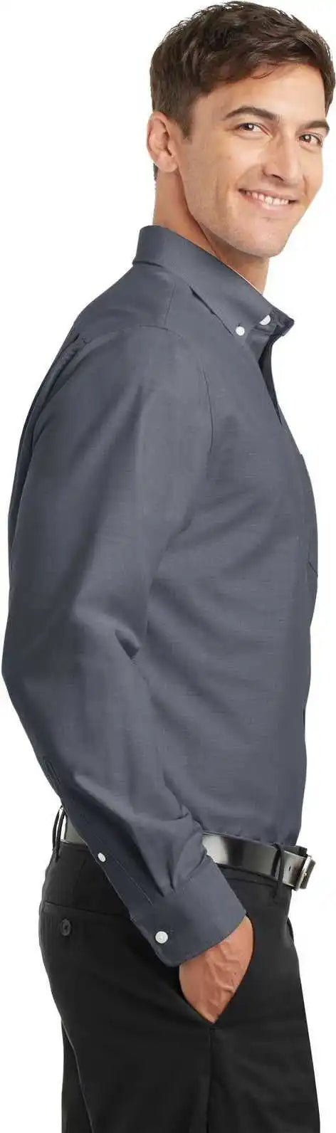 Port Authority S658 Superpro Oxford Shirt Black