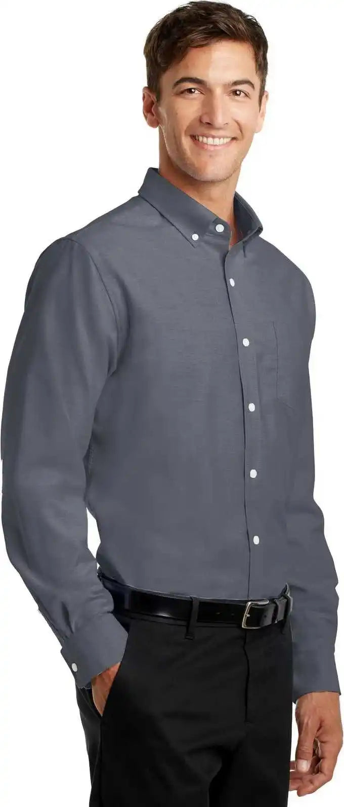 Port Authority S658 Superpro Oxford Shirt Black