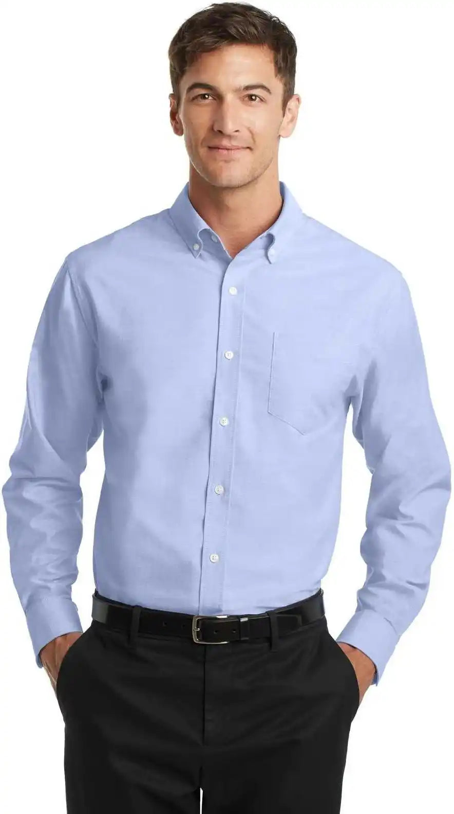 Port Authority S658 Superpro Oxford Shirt - Blue